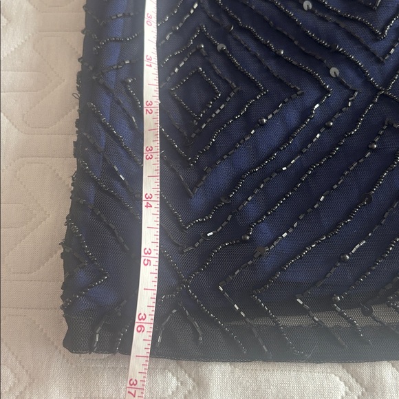 Stunning Geometric Pattern Beaded Cocktail Dress - Picture 7 of 16